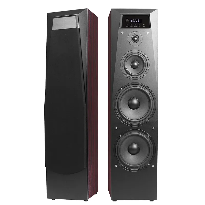 HIFI 240W Wooden Stereo Bluetooth Karaoke Tower Speaker with HD Input ARC Function